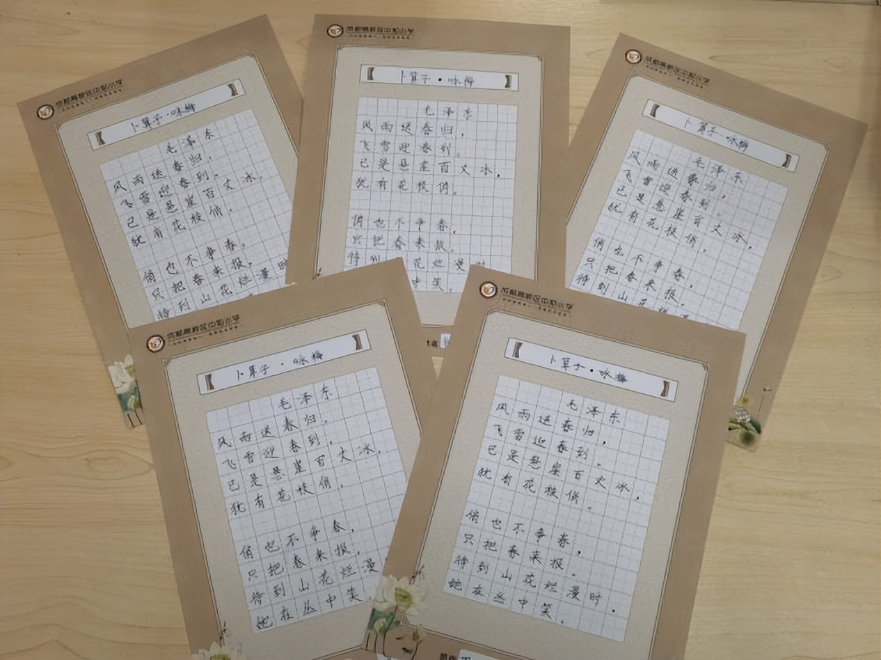 中和小学举行2022年春季学期语文素养系列活动之“硬笔书法比赛