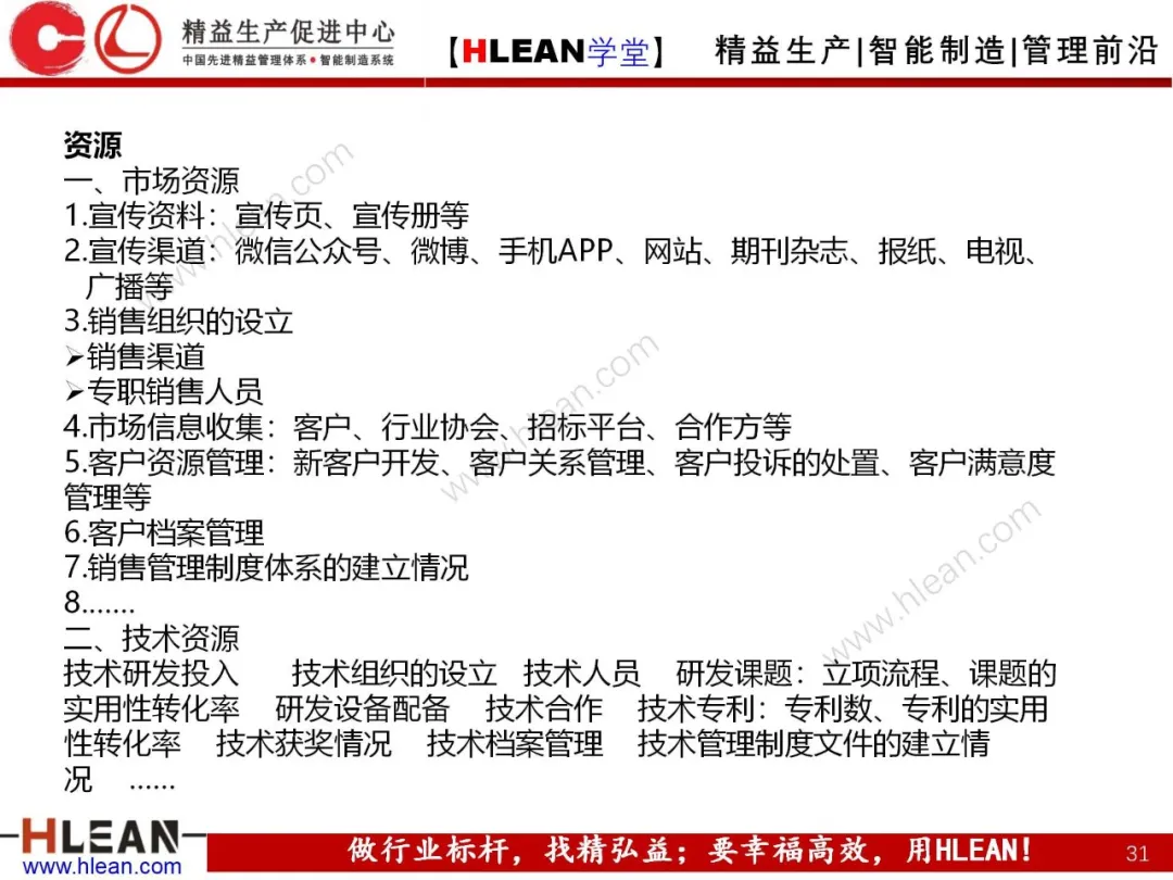 「精益学堂」卓越绩效管理—资源(上篇)