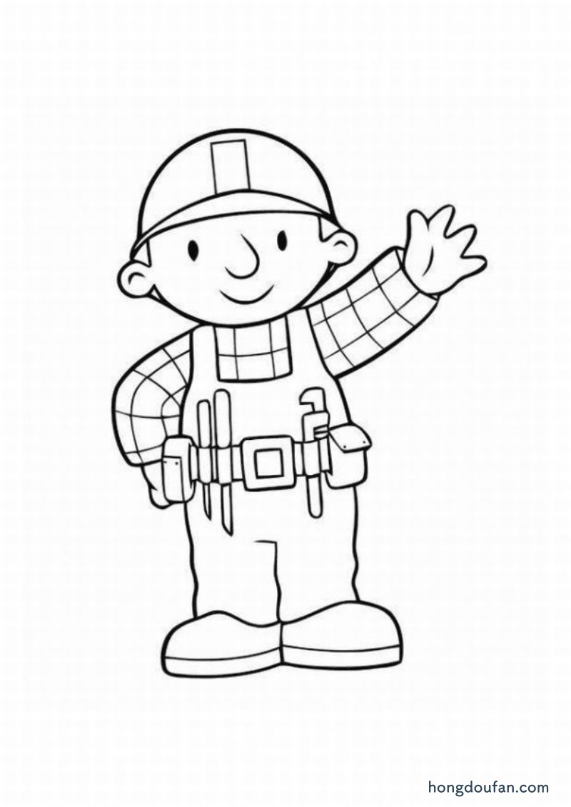 12张幼儿园小朋友最喜欢的巴布工程师填色图片