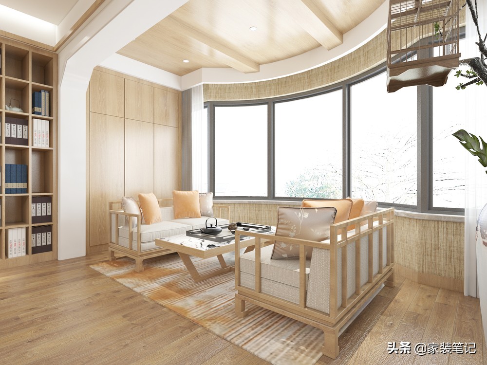 现在越来越流行“去客厅”化的设计布局，是真的香，充满书香之气