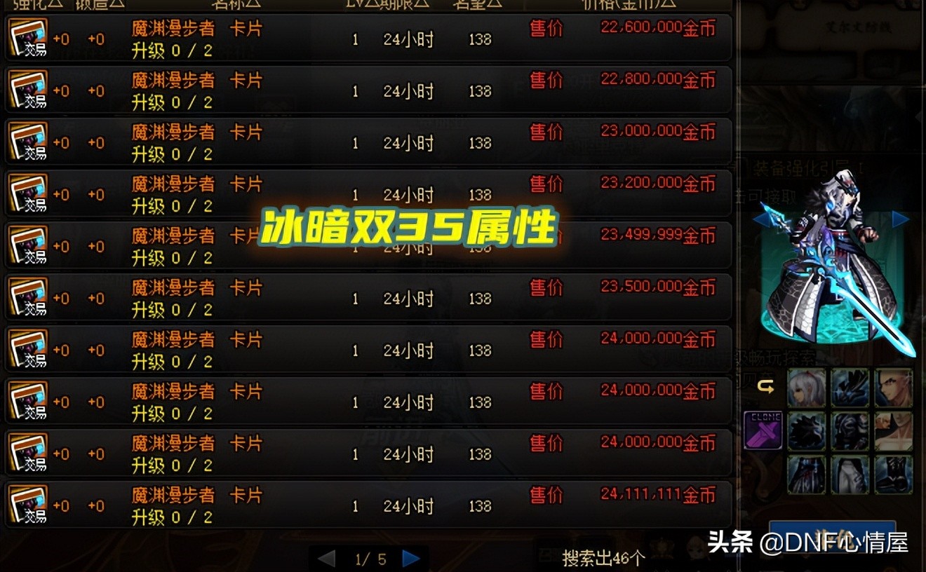 DNF：110级开服新道具物价！金绿柱石50W金币，寂静城门票12亿