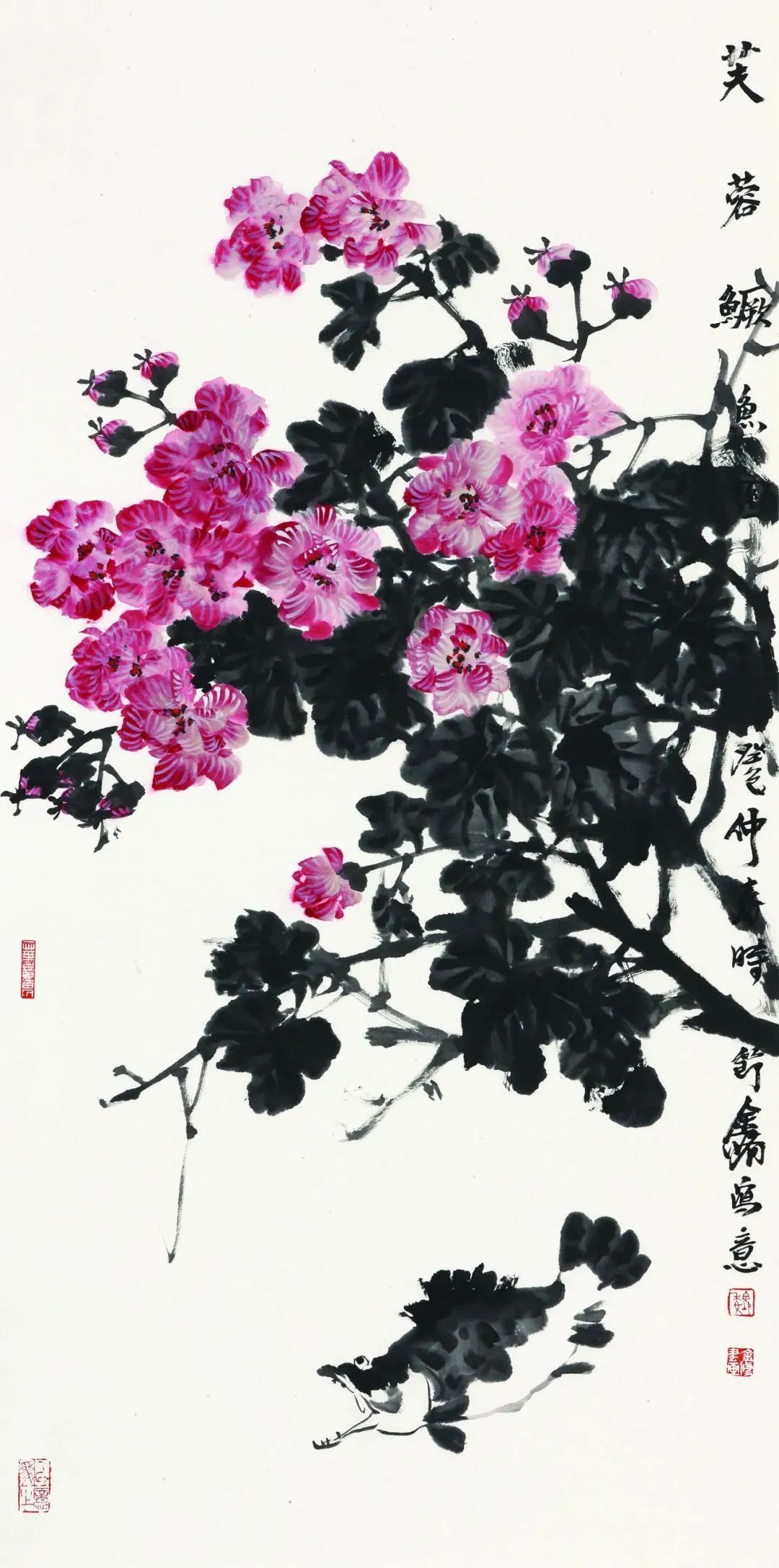 意境清远，笔墨雅洁的花鸟画