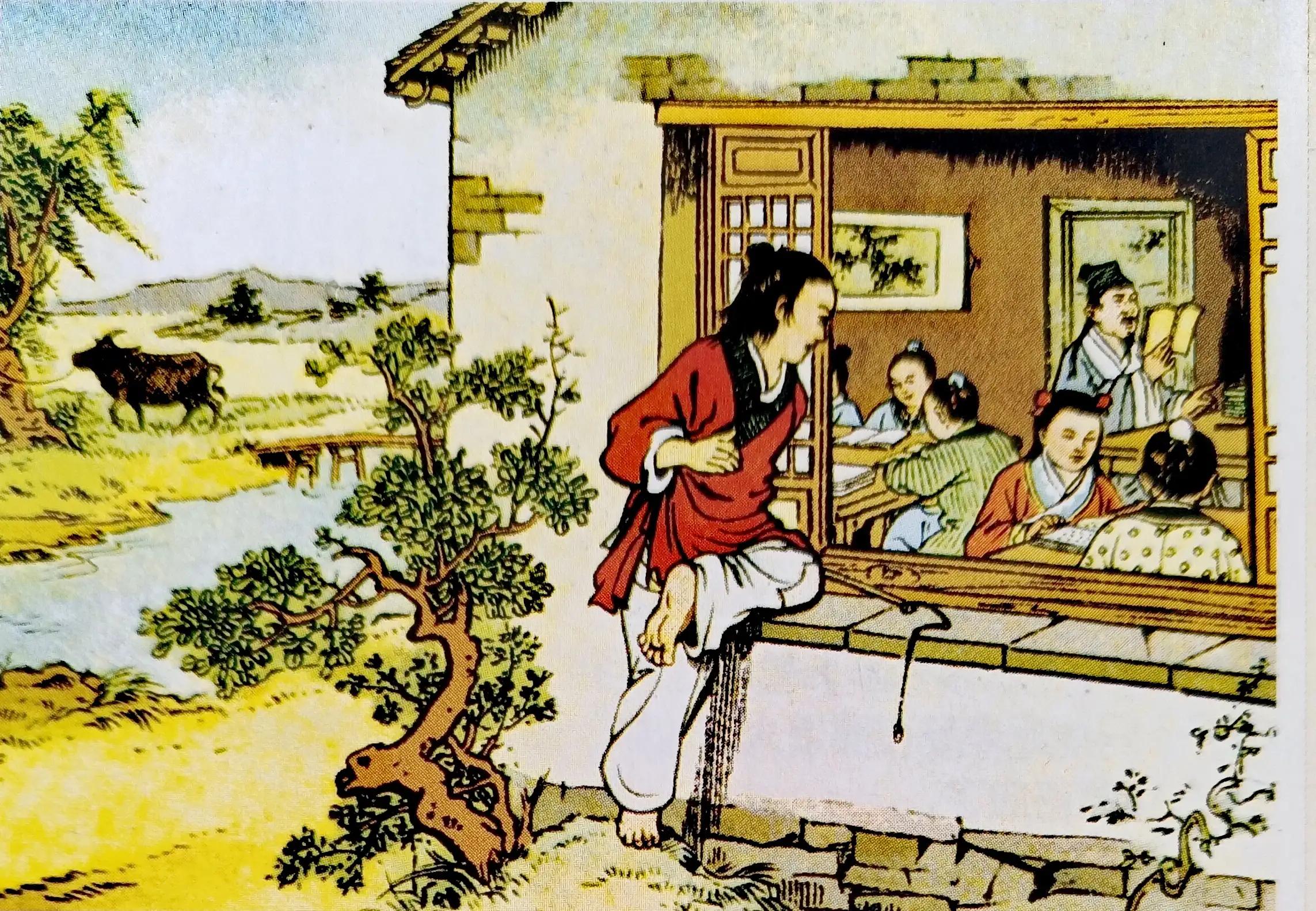 请欣赏连环画故事～《王冕》连载之(一)