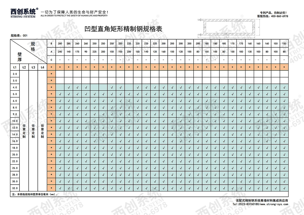 精制鋼(精致鋼)型材有哪些規(guī)格？- 西創(chuàng)系統(tǒng)(圖5)