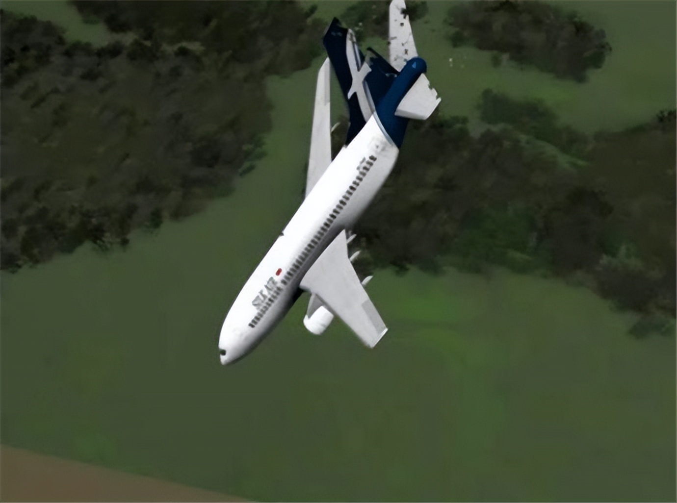 飞机失事有垂直坠落的情况吗？失事客机疑垂直坠落画面曝光 4