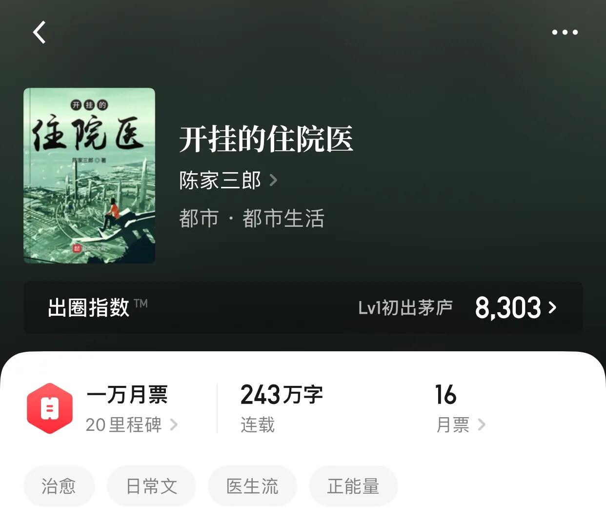 八本医生流小说，医生开外挂，天下无病患