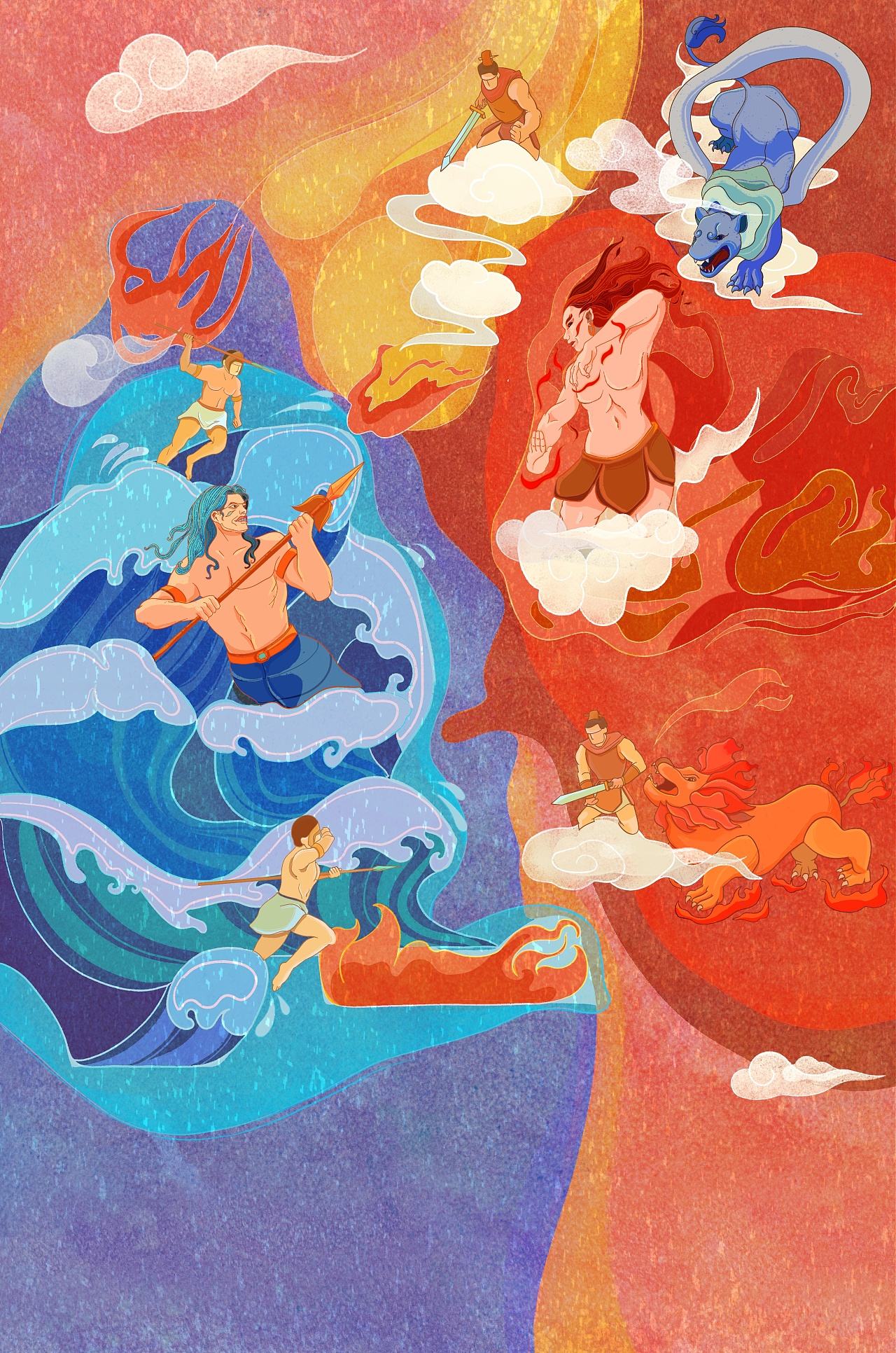 最早的火神地位高,水德星君是女神——有关水火的传说你知道多少