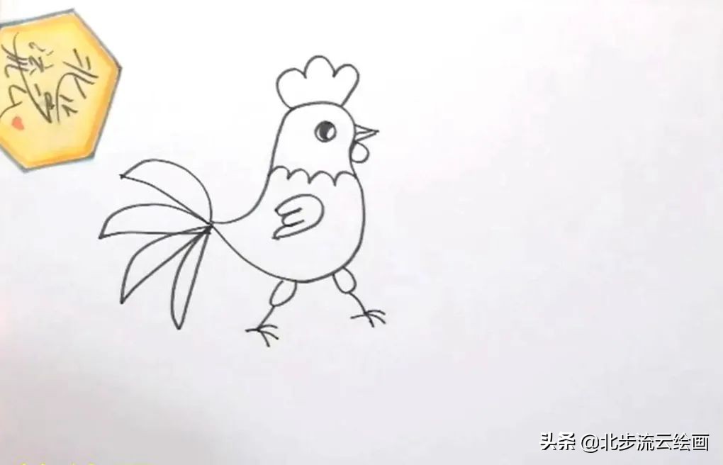 儿童简笔画教程：公鸡，简单又易学