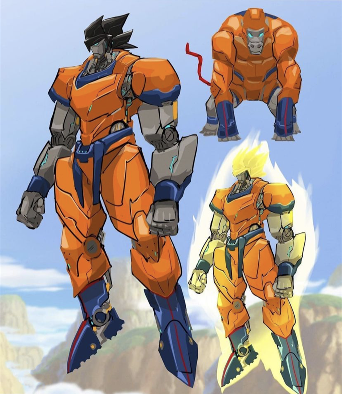 机器人图片卡通(动漫人物化身变形金刚) - 赤虎壹号