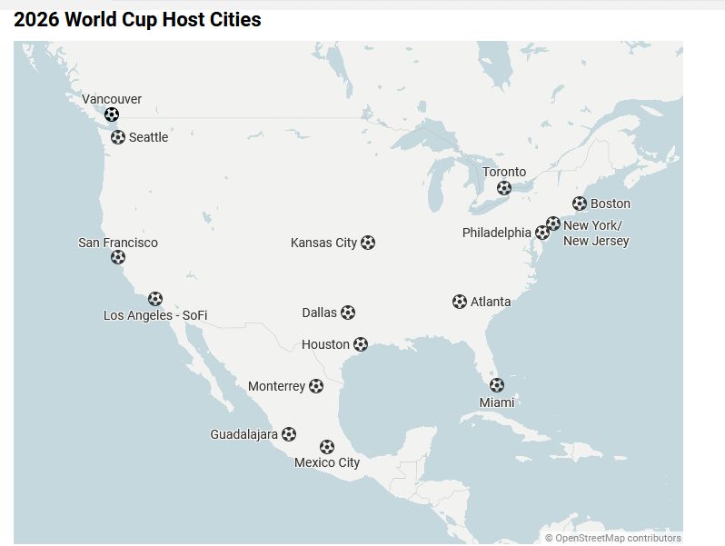 1994世界杯美国城市(2026世界杯举办城市揭晓！美国12地入选，你的城市入选吗？)