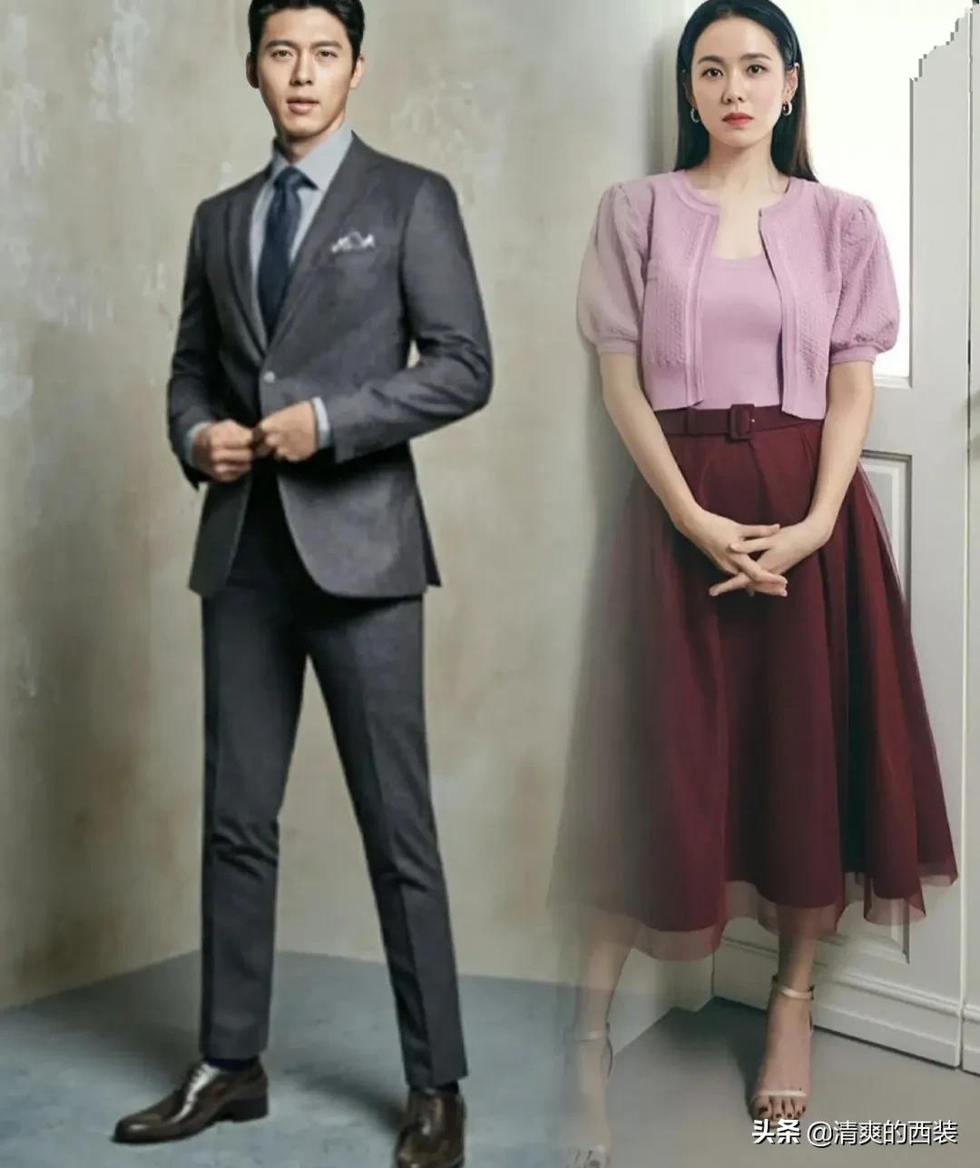 一个英俊潇洒，一个美丽动人，顶流夫妻玄彬孙艺珍的时尚穿搭