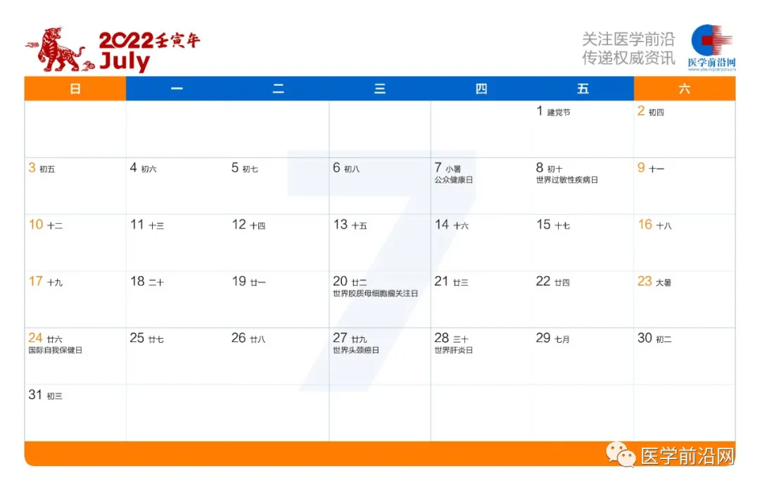 一文收藏｜2022年医药卫生相关主题宣传日/周/月