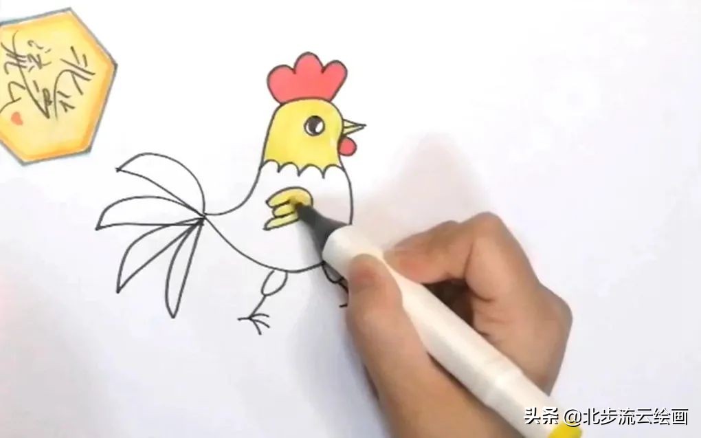 儿童简笔画教程：公鸡，简单又易学