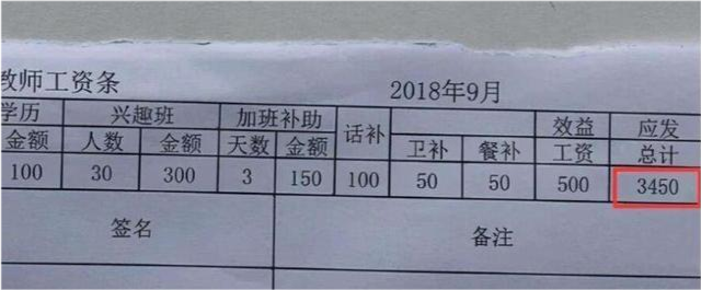 教师工资条火了，多位学校老师晒出工资条后，网友却纷纷不淡定了