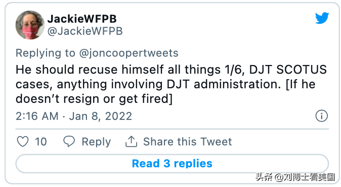 被妻子害惨了？推特上刮起要大法官托马斯辞职风暴！请愿书也来了