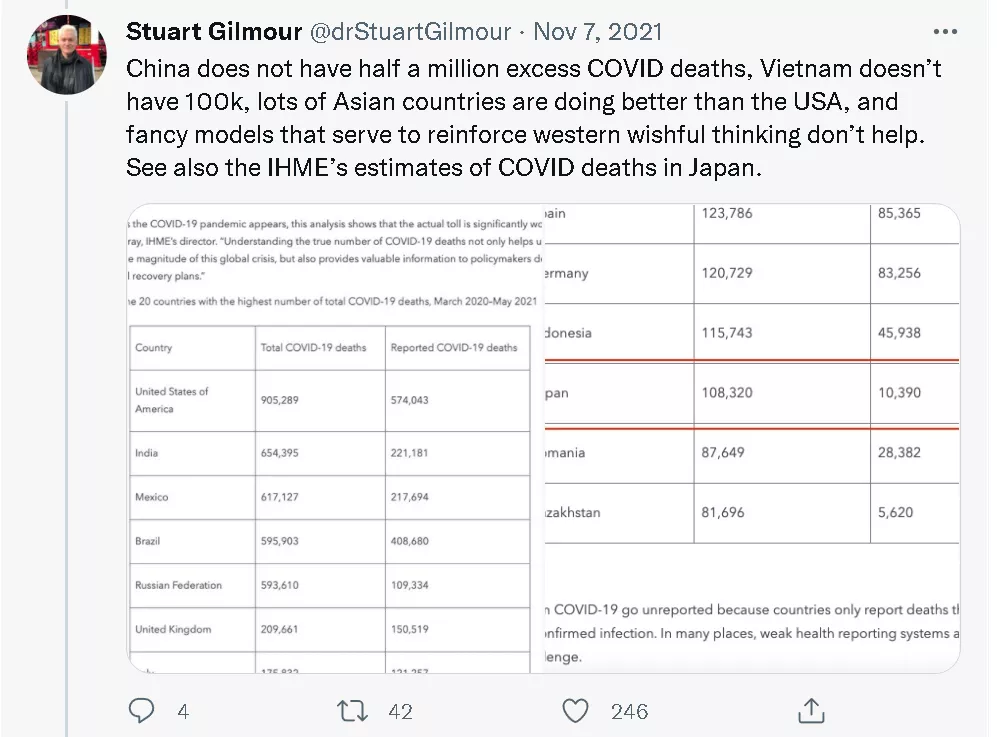 在得知美国的死亡率是中国的800倍后,他疯了