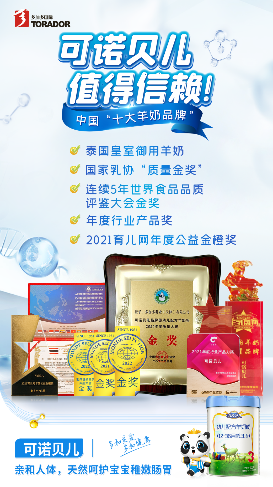 榮譽(yù)加冕！多加多可諾貝兒榮膺年度行業(yè)品質(zhì)獎(jiǎng)