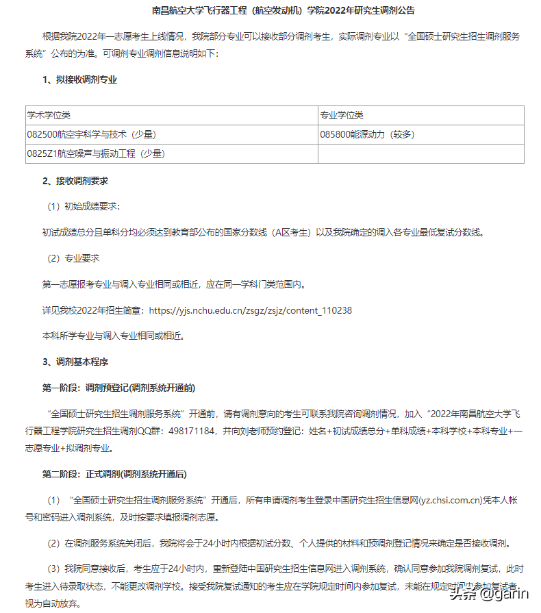 2022调剂院校信息更新（十三）江西篇