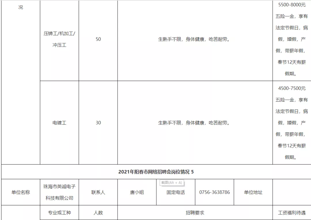 阳春人才招聘网ycqq（招工啦）