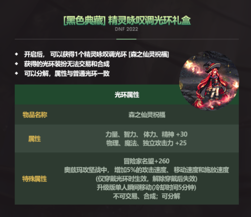 DNF黑色经典精灵咏叹调装扮曝光，世界树果实兑换内容