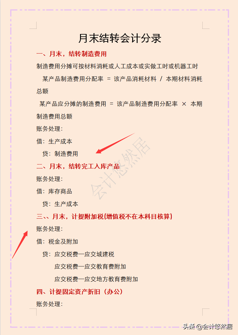 还不会月末结转？教你月末计提、摊销、结转，只需这些就可以了