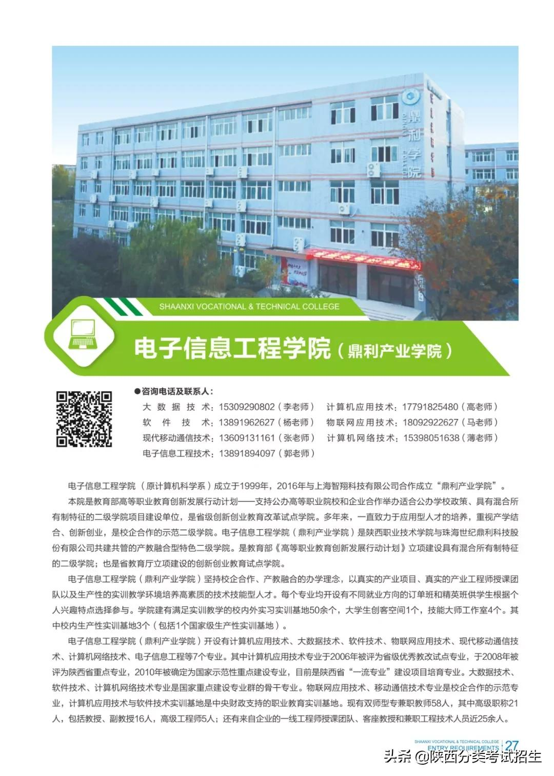 「招生简章」陕西职业技术学院2022年单独考试招生简章