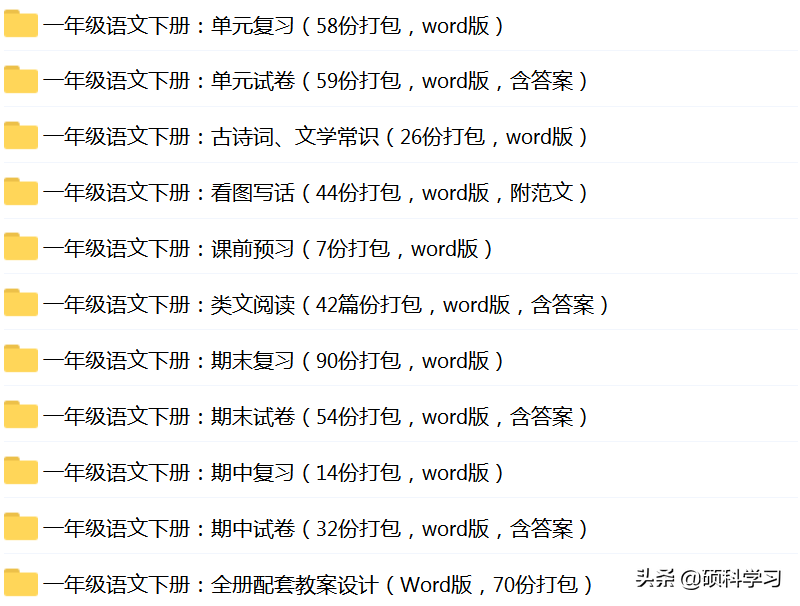 一年级语文下册「看图写话」+同步配套练习，共100篇，日常学习用