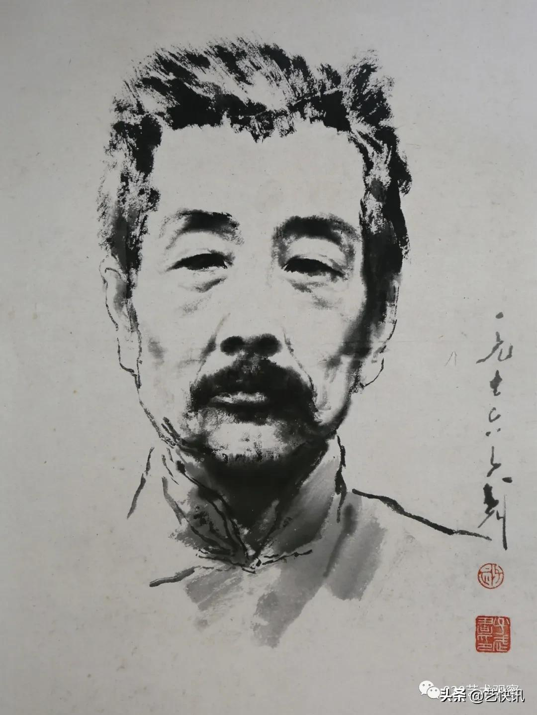69×46cm子武自画像题诗 69×46cm王子武,1936年10月生于陕西西安