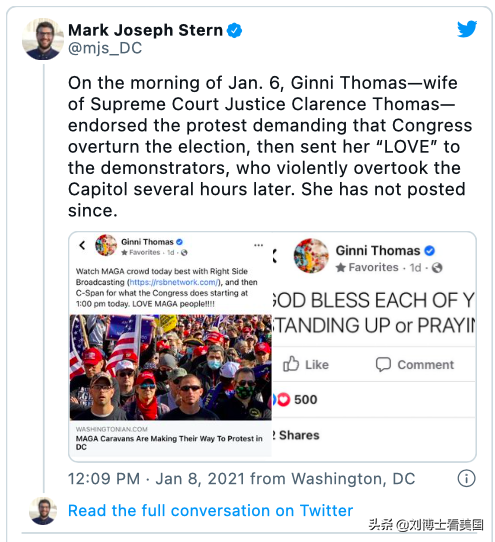 被妻子害惨了？推特上刮起要大法官托马斯辞职风暴！请愿书也来了