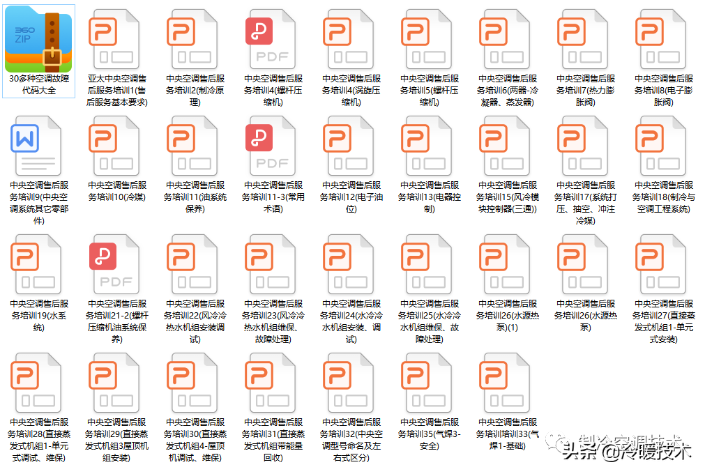 暖通空调实战技术维修手册（收藏）