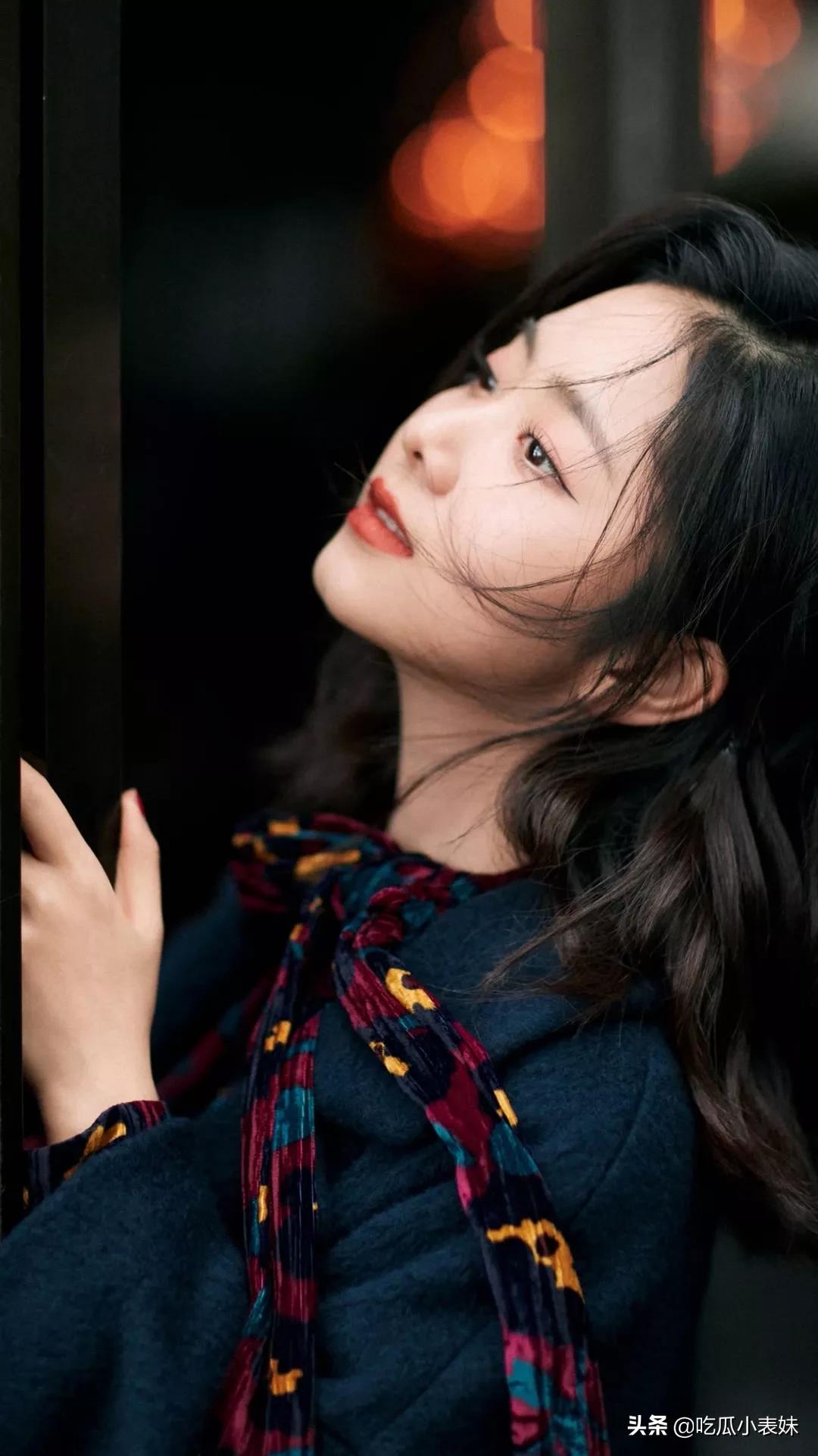 谭松韵，迷人的娃娃脸，清新灵动，甜美可爱