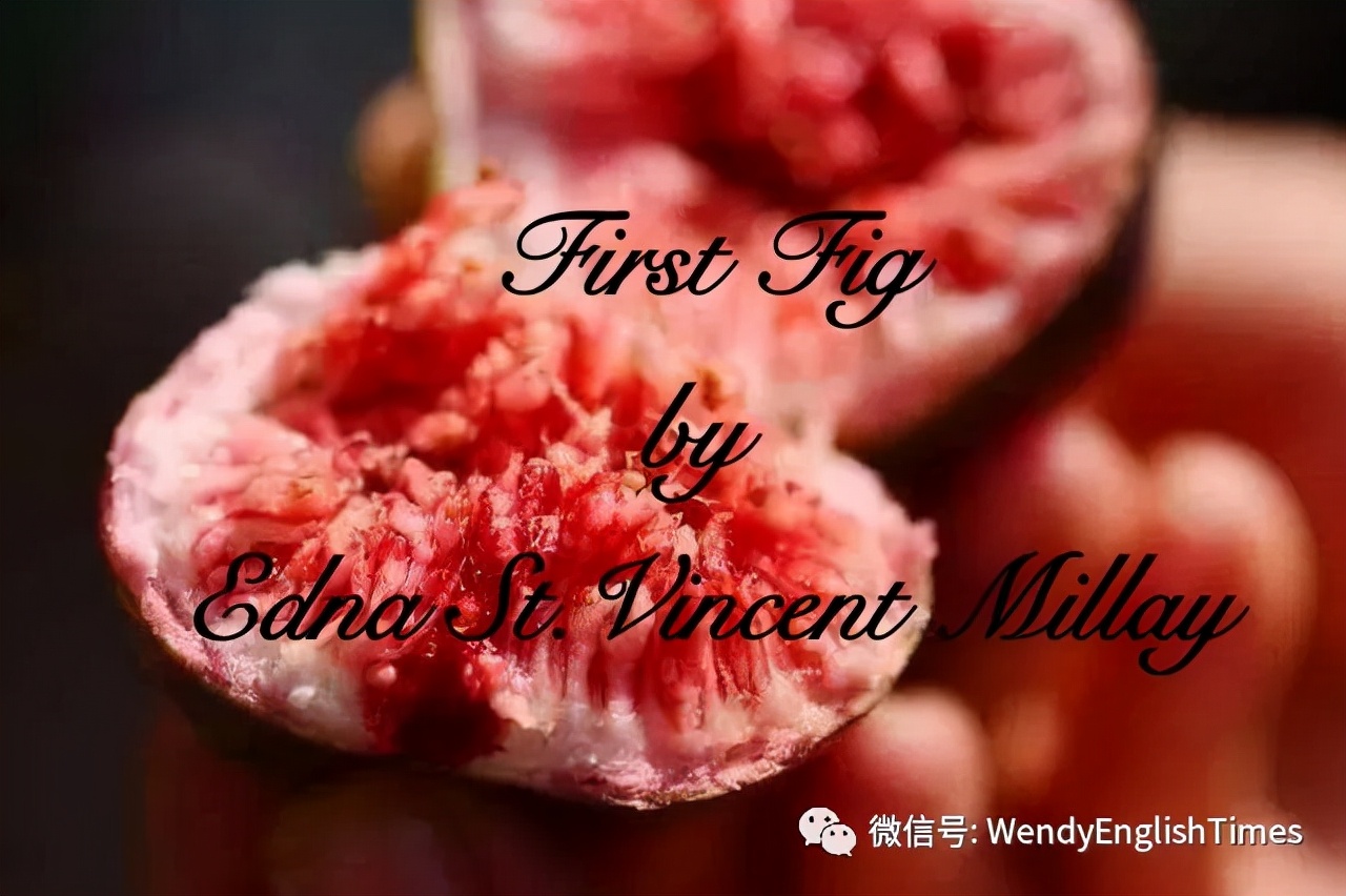 为你读诗---《First Fig》第一颗无花果