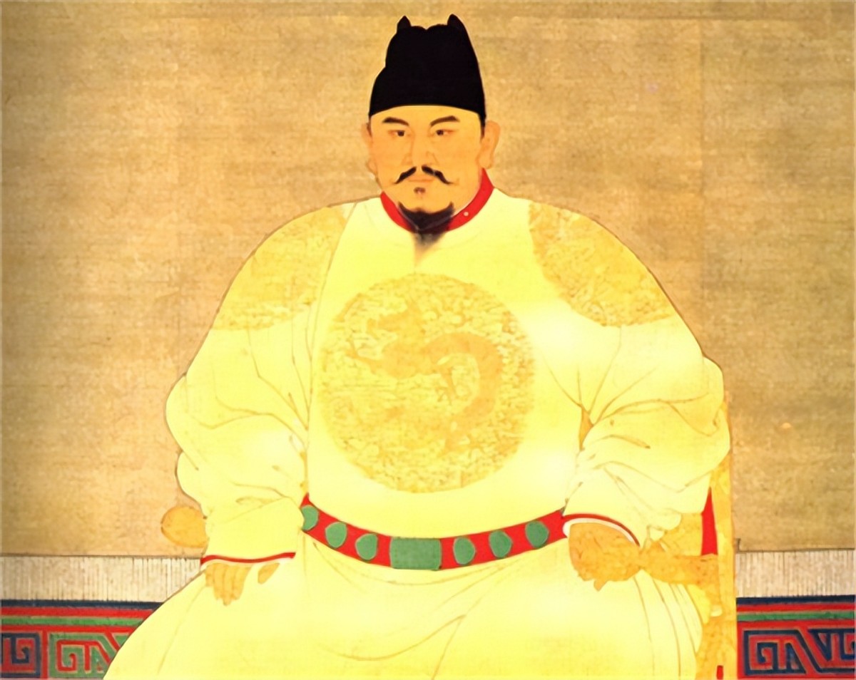 在洪武六年新建成的历代帝王庙里,把元世祖忽必烈的画像悬挂在汉高祖