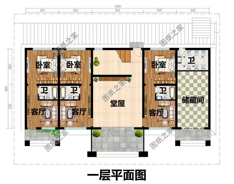 带堂屋的農村别墅设计，实用且重要，農村家家户户都需要
