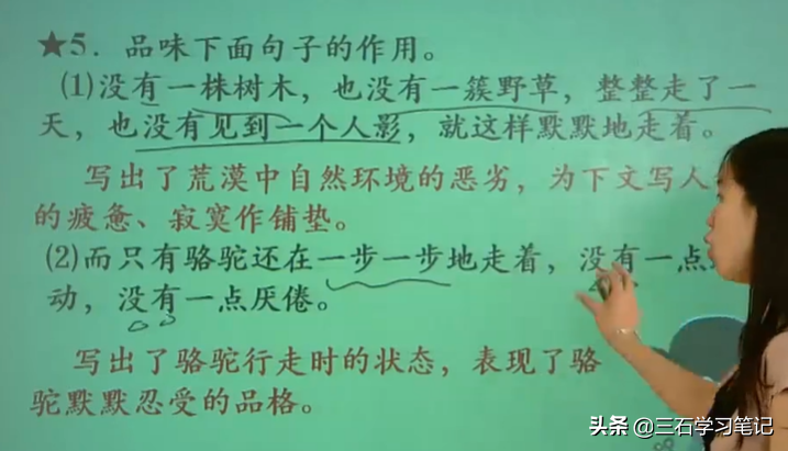 语文阅读理解技巧 分析句段作用 领会句子含义——学习笔记2
