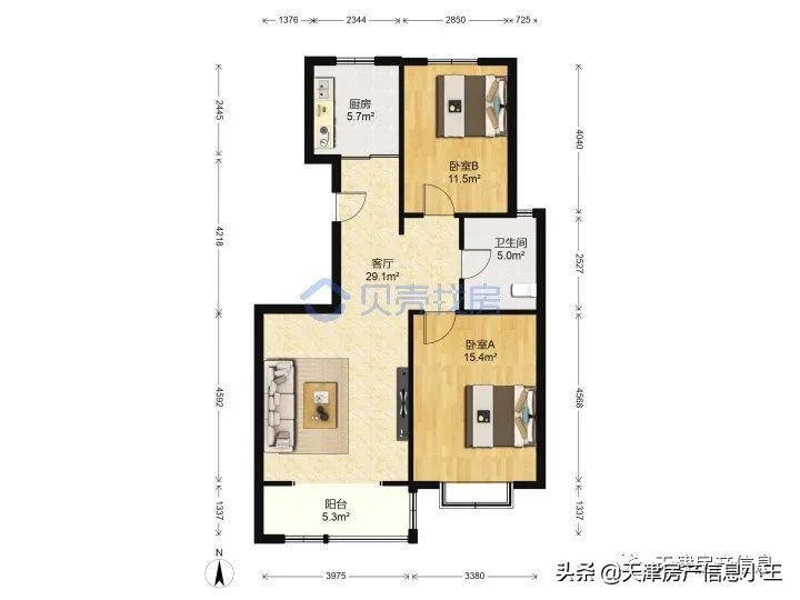 天津市90平米小三室两卫好吗？户型你要这样看，项目你要这么挑
