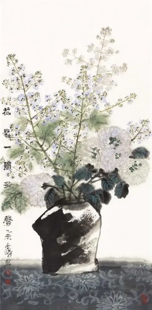 意境清远，笔墨雅洁的花鸟画