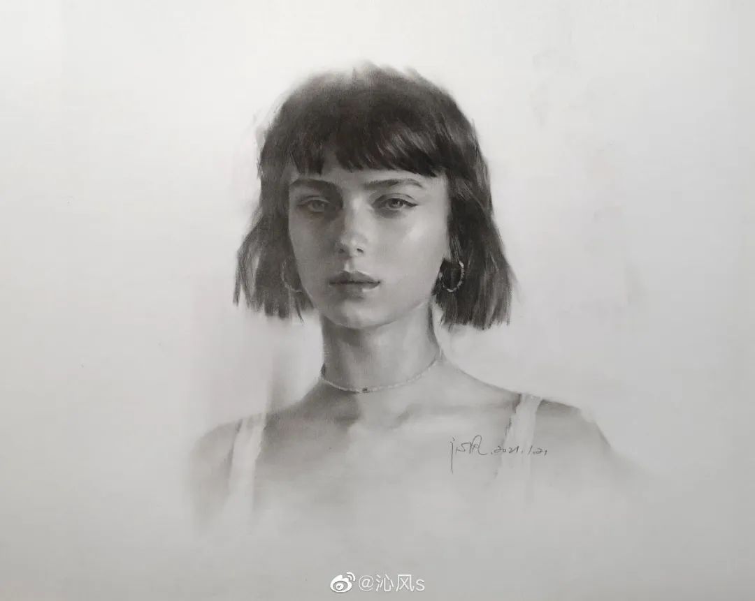 画皮画骨难画魂，她用木炭把明星画活了，王一博鞠婧祎眼神看醉了