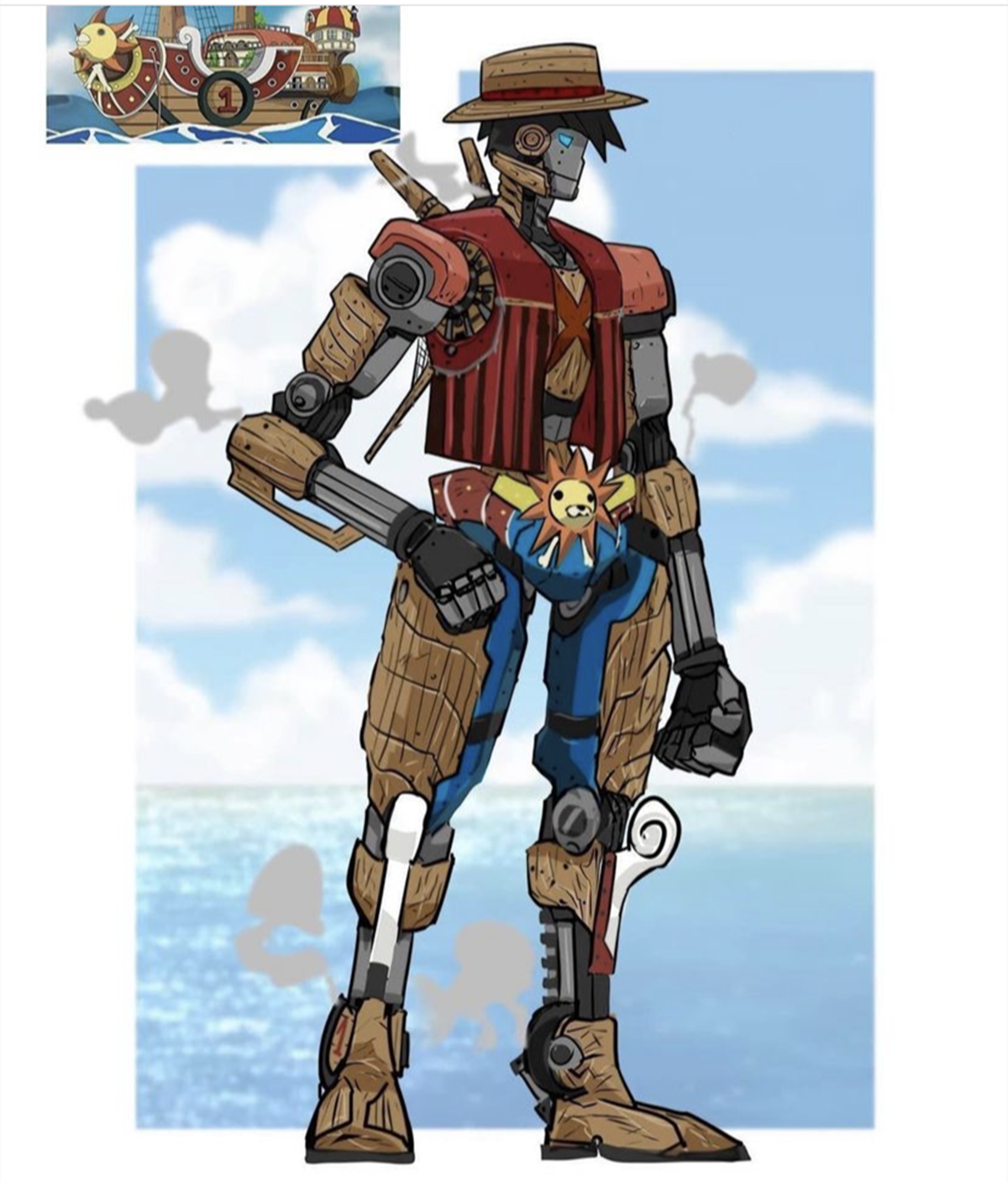 机器人图片卡通(动漫人物化身变形金刚) - 赤虎壹号