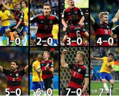 2014巴西世界杯半决赛巴西vs德国(14年世界杯，德国7：1重创巴西的同时，复制了巴西02年的一个数据)
