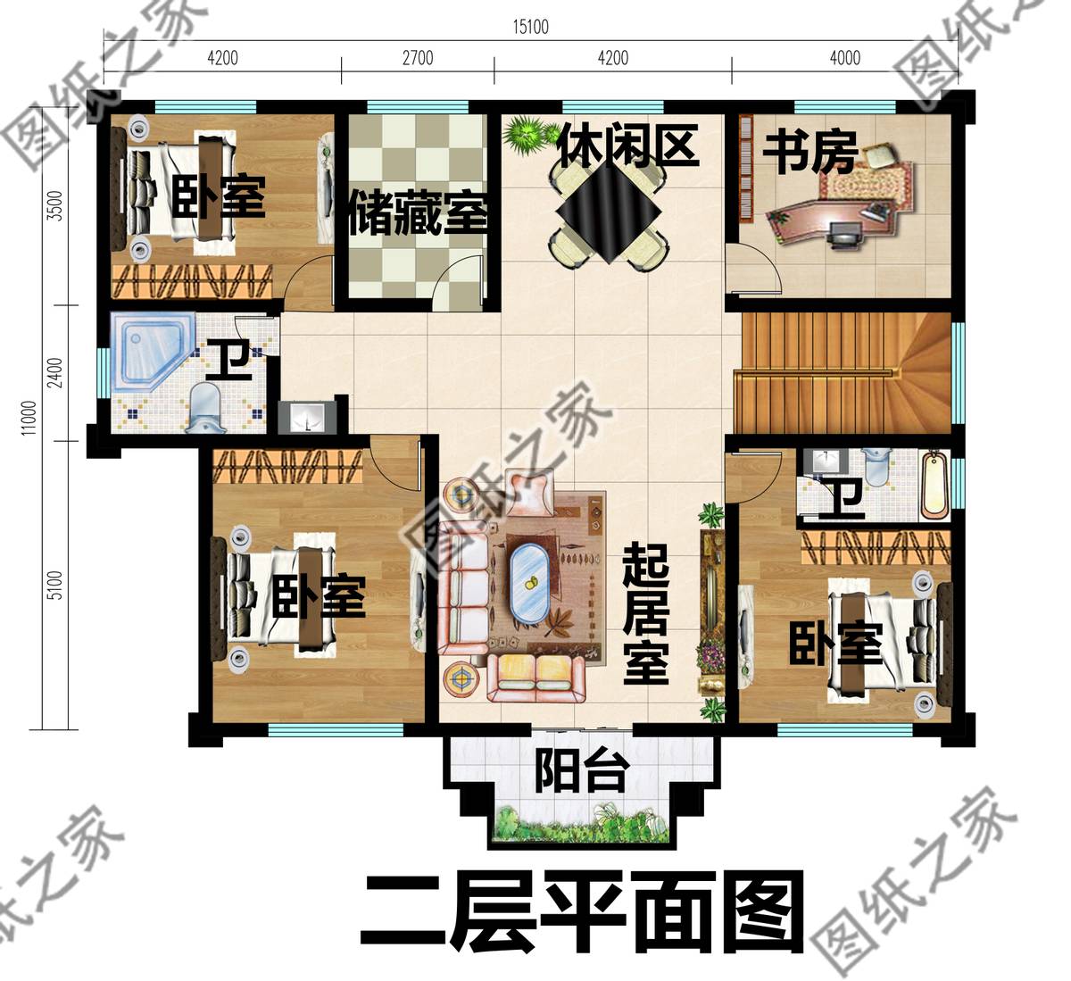 5款同色系农村别墅设计，配色组合简单好看，经典户型超级温馨
