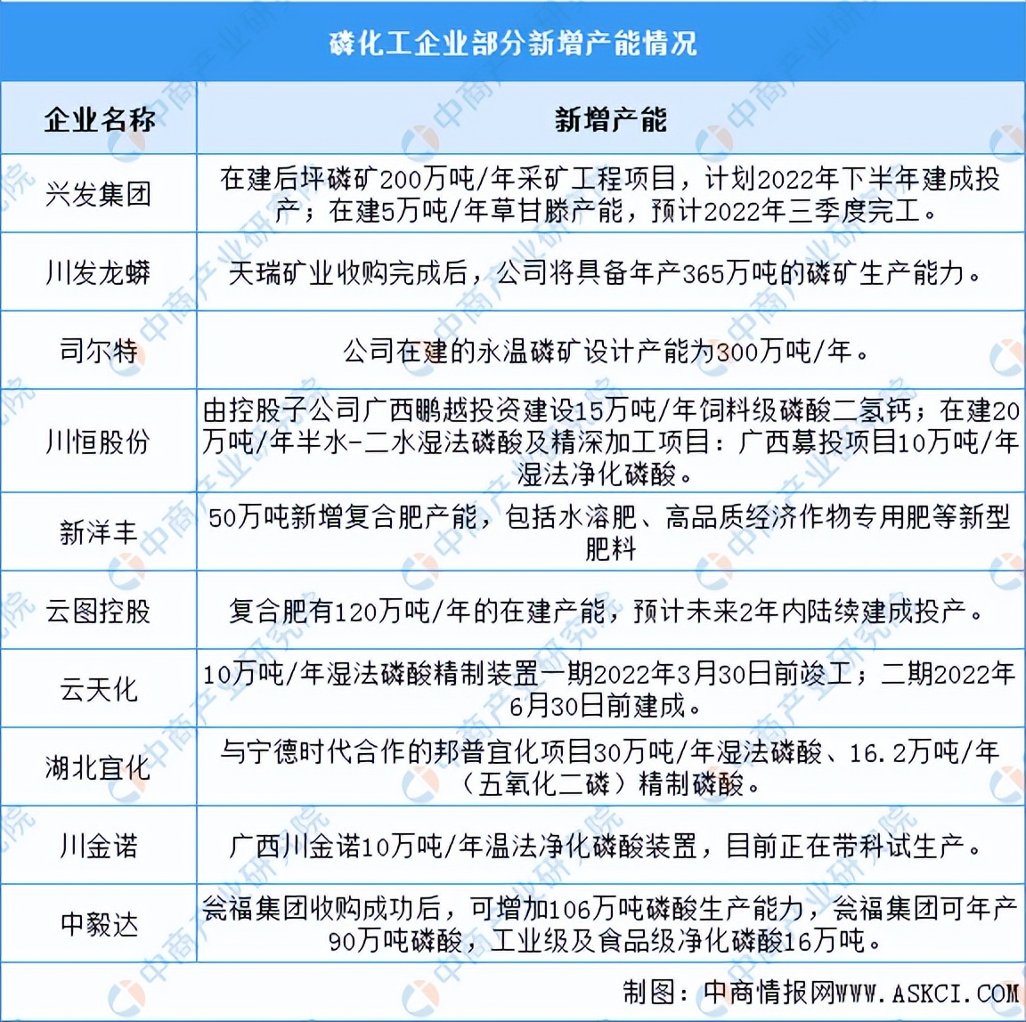 2022年中国磷化工行业市场前景及投资研究报告