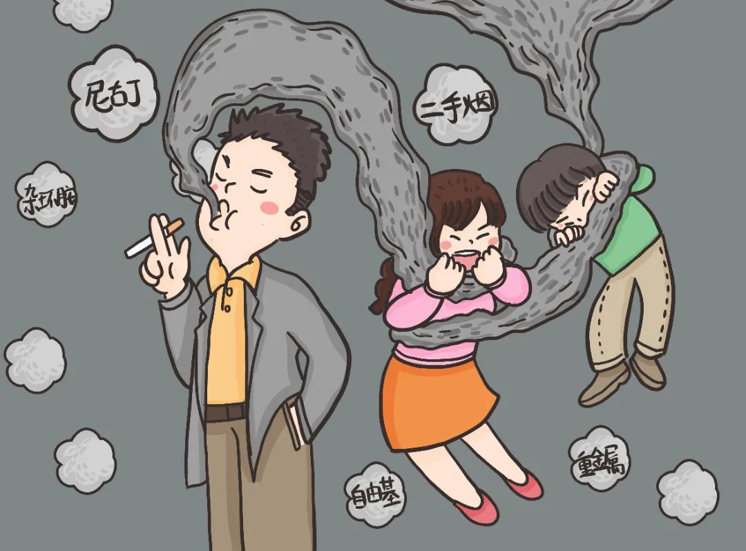 世界无烟日;吸烟危害;二手烟危害;卡通版迷你空气氧吧;净化二手烟