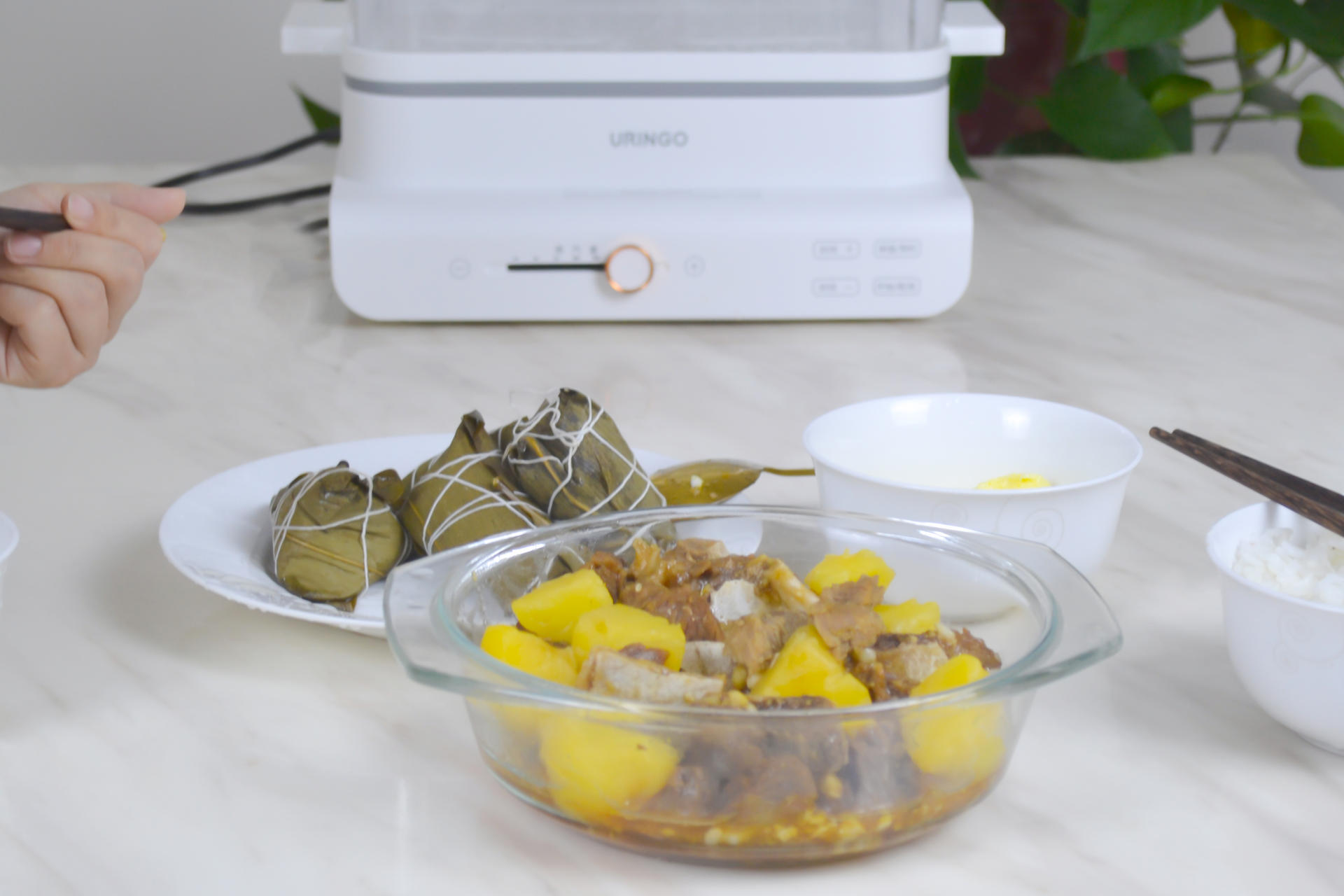 纵享“蒸”时代 精心烹饪低油健康美食 七彩叮当多功能电蒸锅