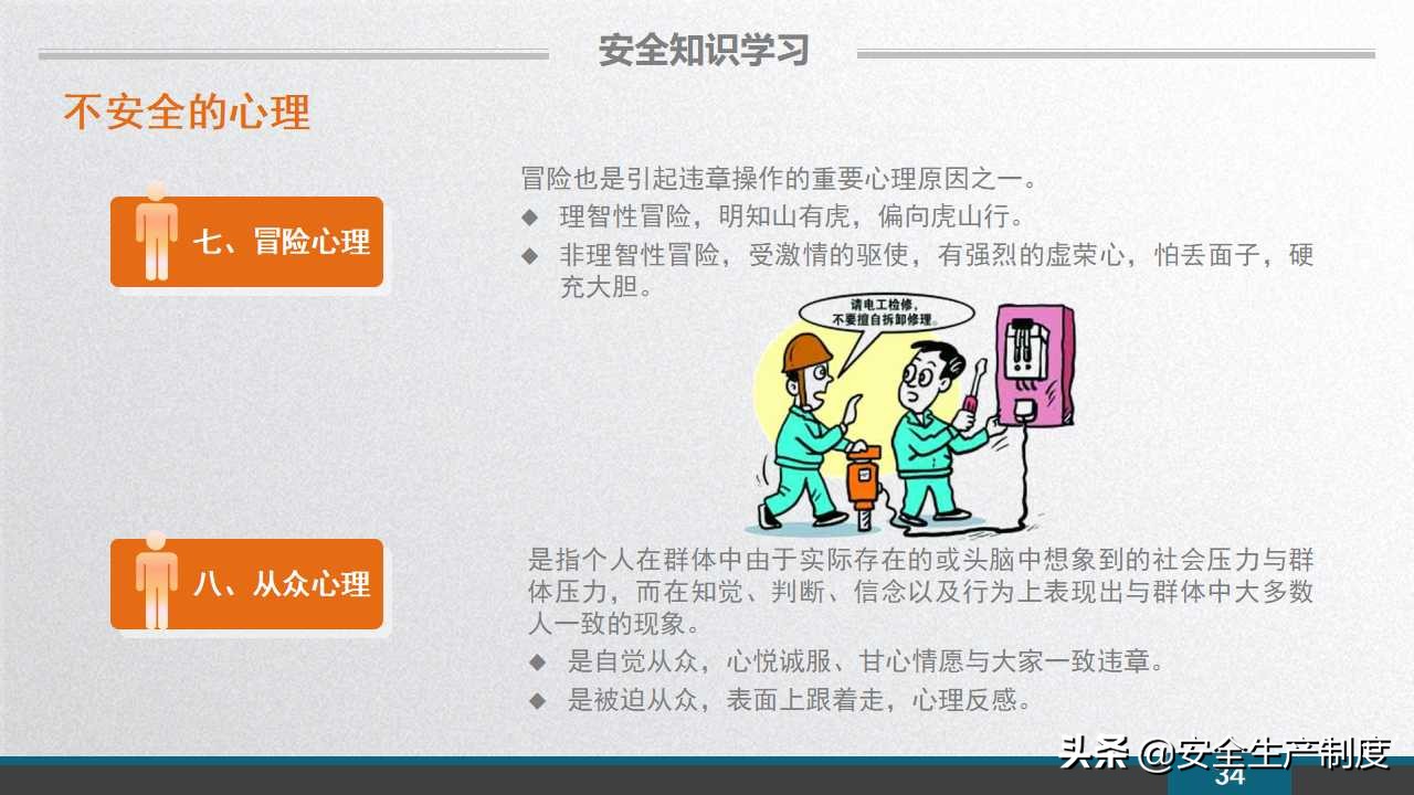 安环部员工安全意识专题培训（109页）