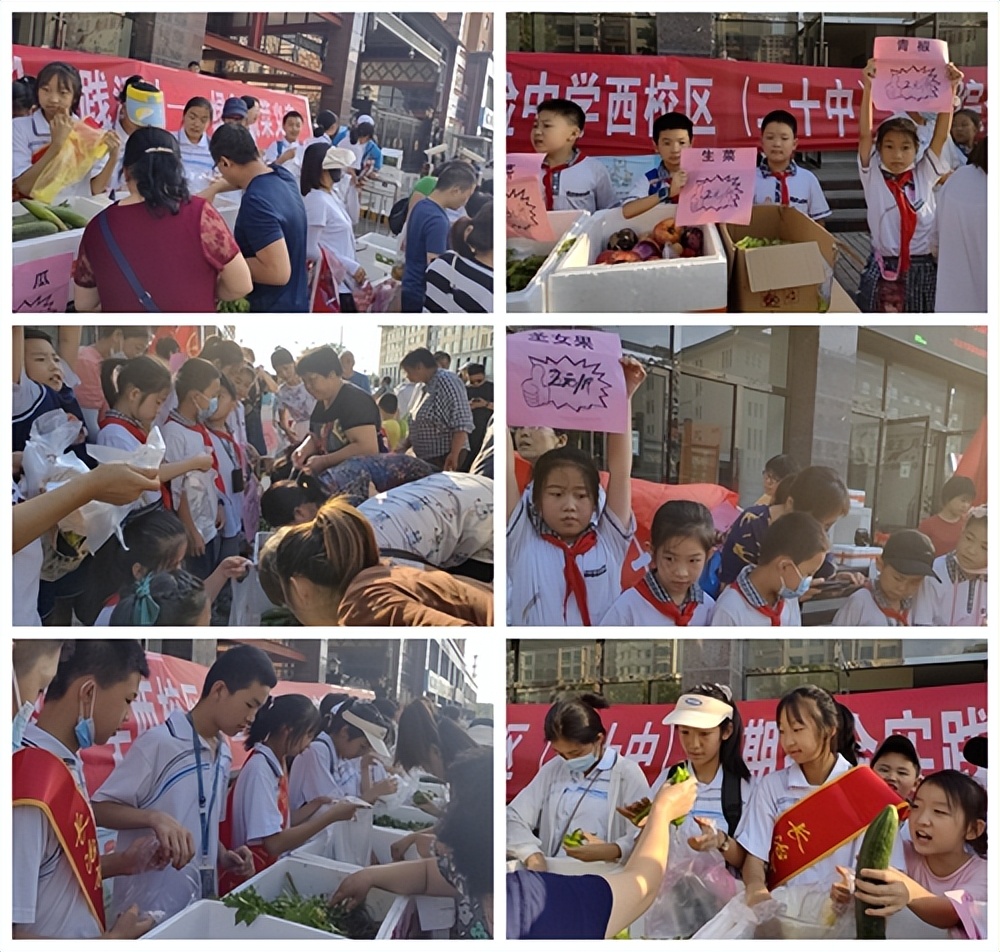 长治市第二十中学校开展献爱心绿色蔬菜义卖活动