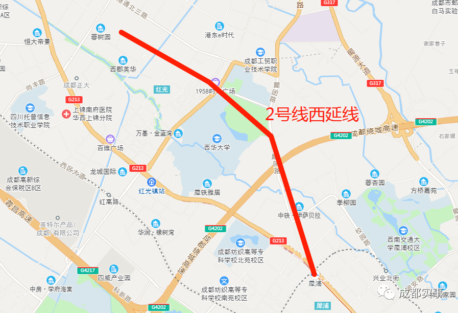 成都地铁1、2、4、5、10、13、18、27延长线路规划