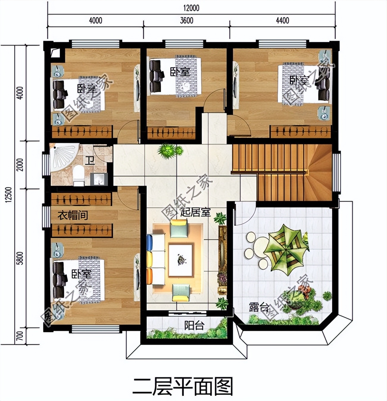 欧式农村别墅推荐，多露台多阳台的设计，增添整个住宅的美感