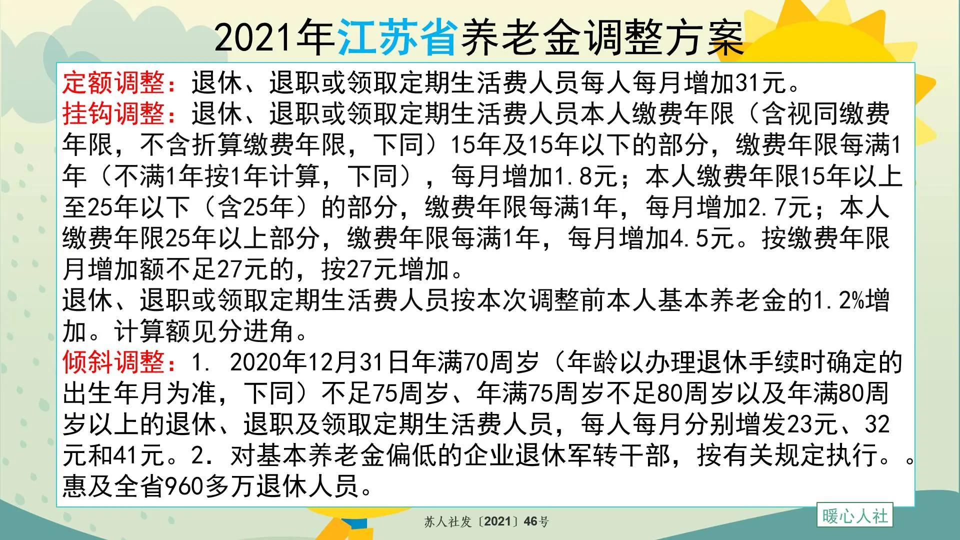 江苏省全省养老金计算基数统一为7974元，谁能领这样高的养老金？