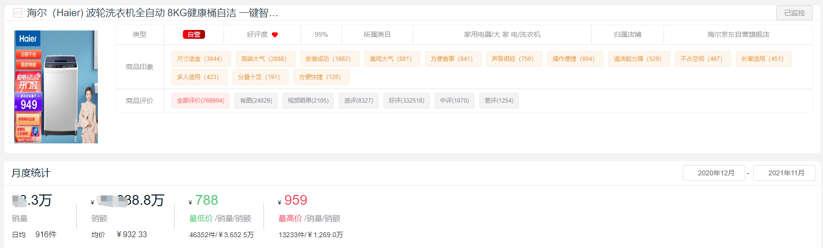 洗衣机哪个牌子好十大排名（2021全年度洗衣机）